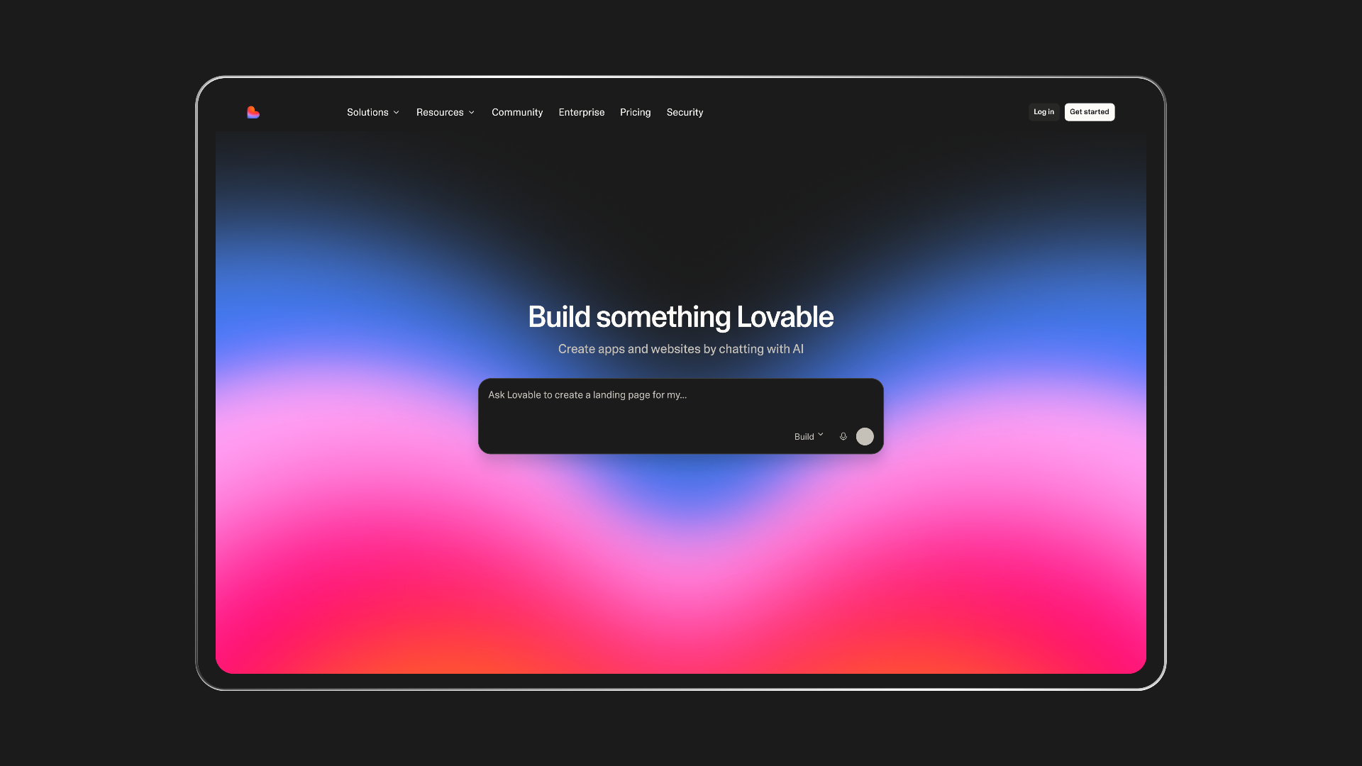 Lovable homepage